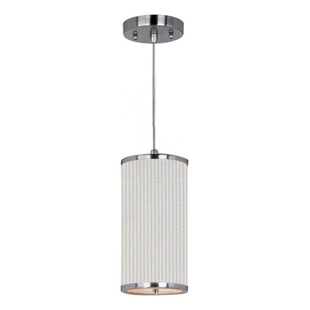 ET2 E95130-102SN, Elements Mini Cylinder Pendant, 1 Light, 13 Total Watts Fluorescent, Nickel